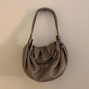 Banana Republic Bronze Leather Hobo Style Bag